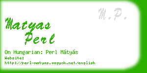 matyas perl business card