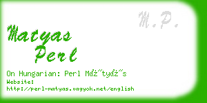 matyas perl business card